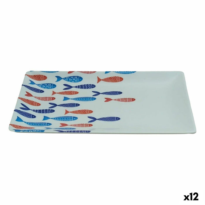 Snack tray La Mediterránea Fish 25 x 15 x 2 cm (12 Units)