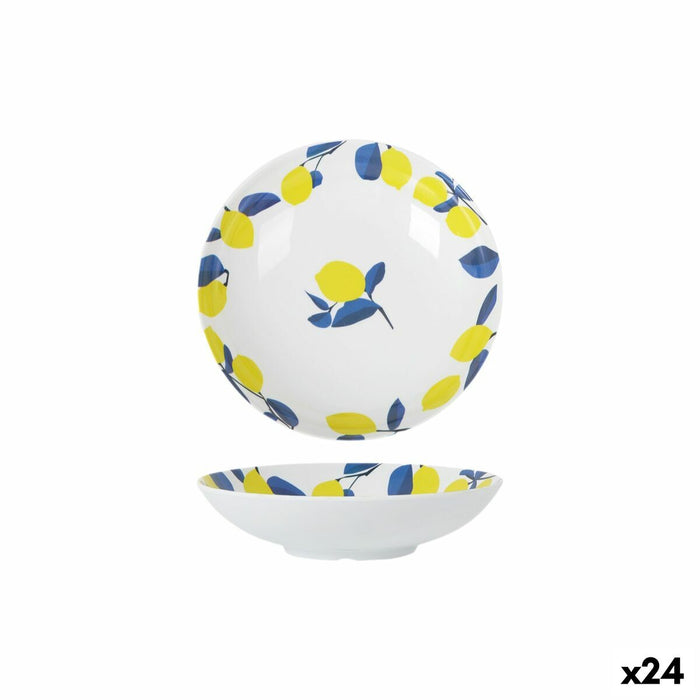 Plato Hondo La Mediterránea Limón 21 x 5,3 cm (24 Unidades)