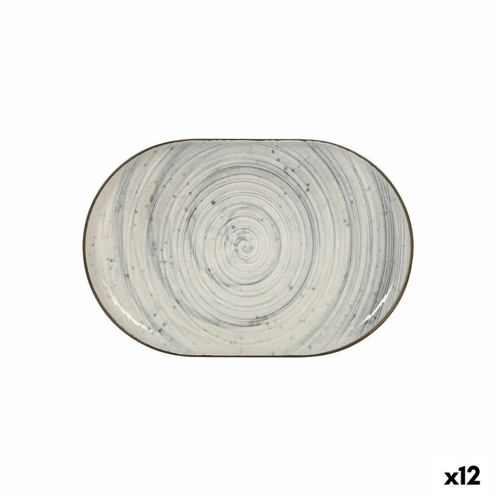 Fuente de Cocina La Mediterránea Vortex Ovalado 30 x 20 x 2,5 cm (12 Unidades)