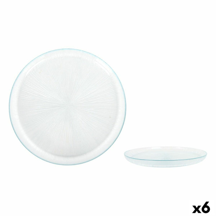 Plato Llano La Mediterránea Venezia Vidrio Ø 28 cm (6 Unidades)
