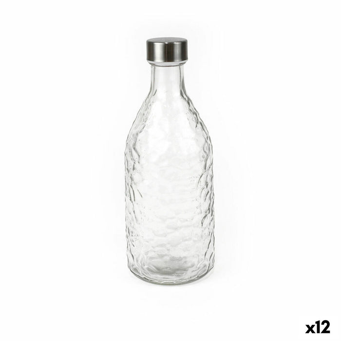 Glass Bottle La Mediterránea Metal Glass 1 L (12 Units)