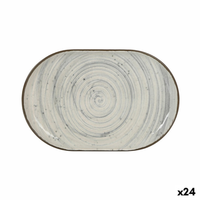 Fuente de Cocina La Mediterránea Vortex Ovalado 20 x 13 x 2 cm (24 Unidades)