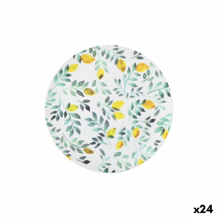 Plato Llano La Mediterránea Limón 25,5 cm (24 Unidades)