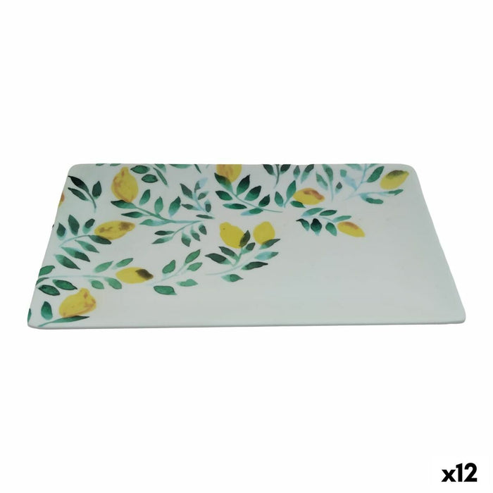 Snack tray La Mediterránea Lemon 25 x 15 x 2 cm (12 Units)