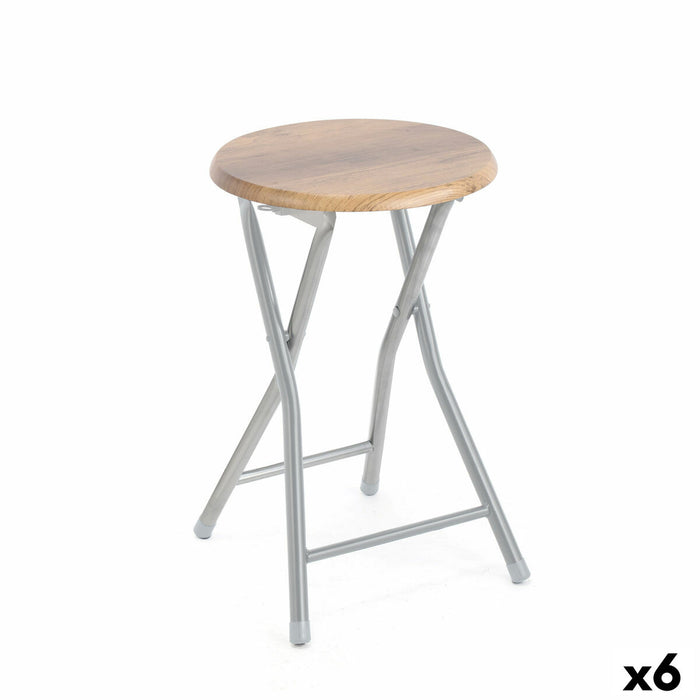 Stool Confortime Wood Metal 30 x 30 x 46 cm (6 Units)