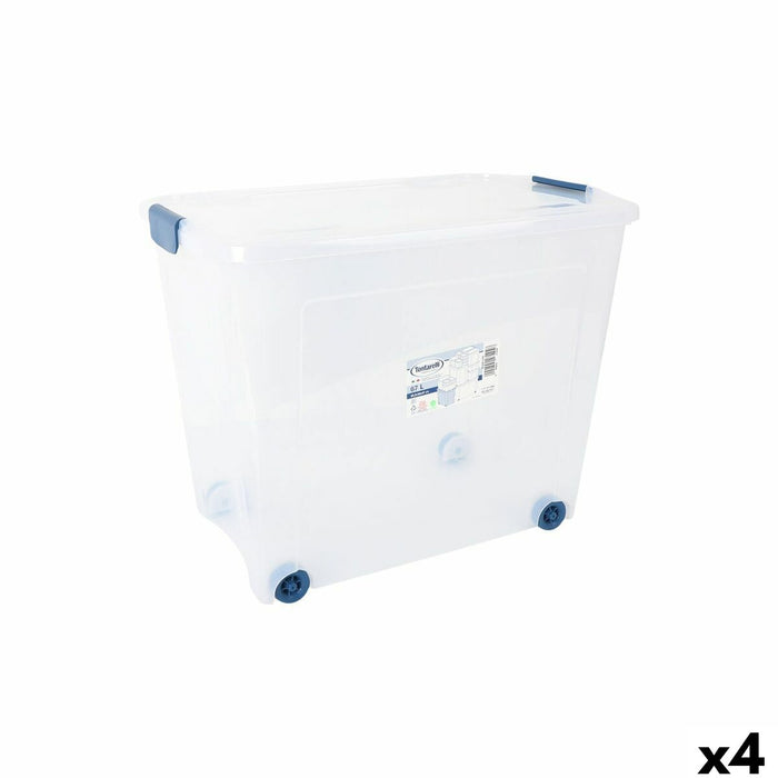 Caja de Almacenamiento con Ruedas Tontarelli 59 x 38'5 x 47'5 cm (4 Unidades)