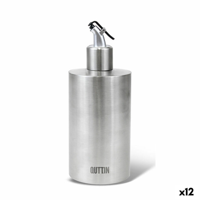 Aceitera Quttin Plateado Acero Inoxidable 550 ml (12 Unidades)