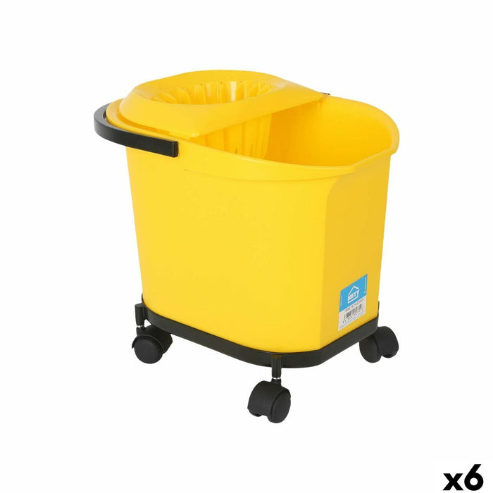 Cubo de Fregar Kety Amarillo 16 L 40,5 x 30 x 35 cm (6 Unidades)