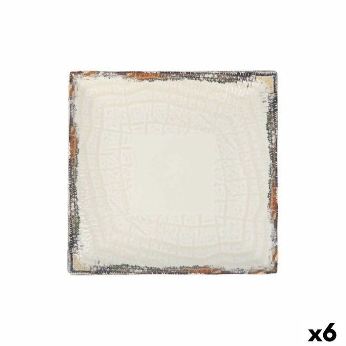 Plato Llano La Mediterránea Albus 24 x 24 x 2 cm (6 Unidades)
