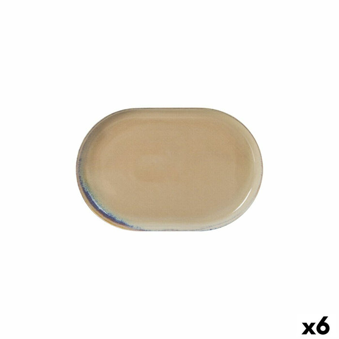 Serving Platter La Mediterránea Cies Oval 20 x 13 x 2 cm (6 Units)
