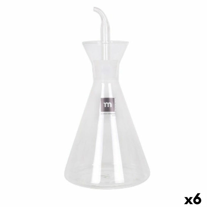 Aceitera La Mediterránea Iraia Transparente Vidrio de Borosilicato 500 ml (6 Unidades)