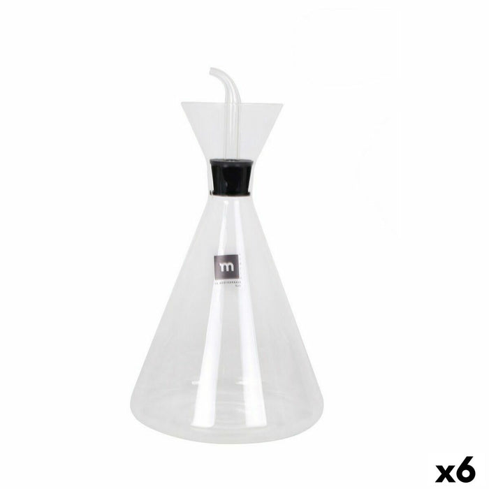 Aceitera La Mediterránea Iraia Transparente Vidrio de Borosilicato 1 L (6 Unidades)