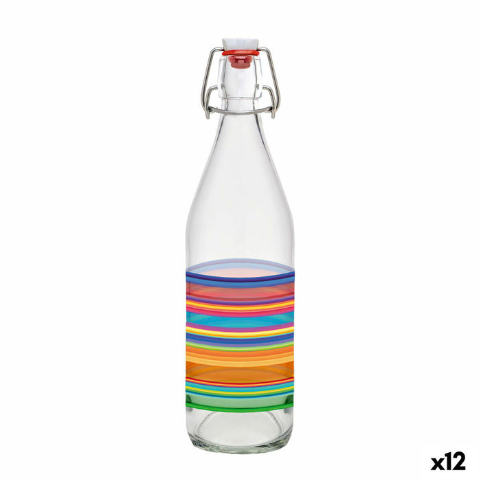 Botella de Cristal La Mediterránea Vidrio 1 L (12 Unidades)