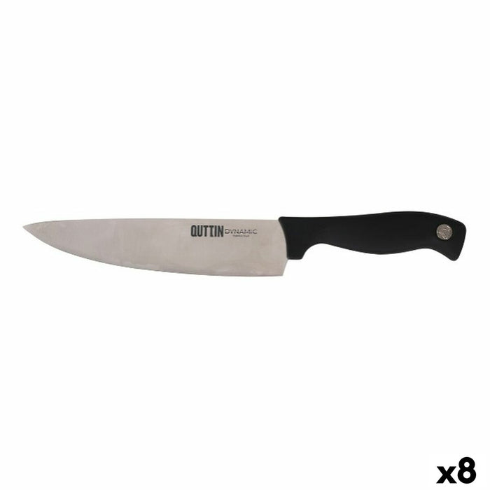 Kitchen Knife Quttin Dynamic Black Silver 20 cm (8 Units)