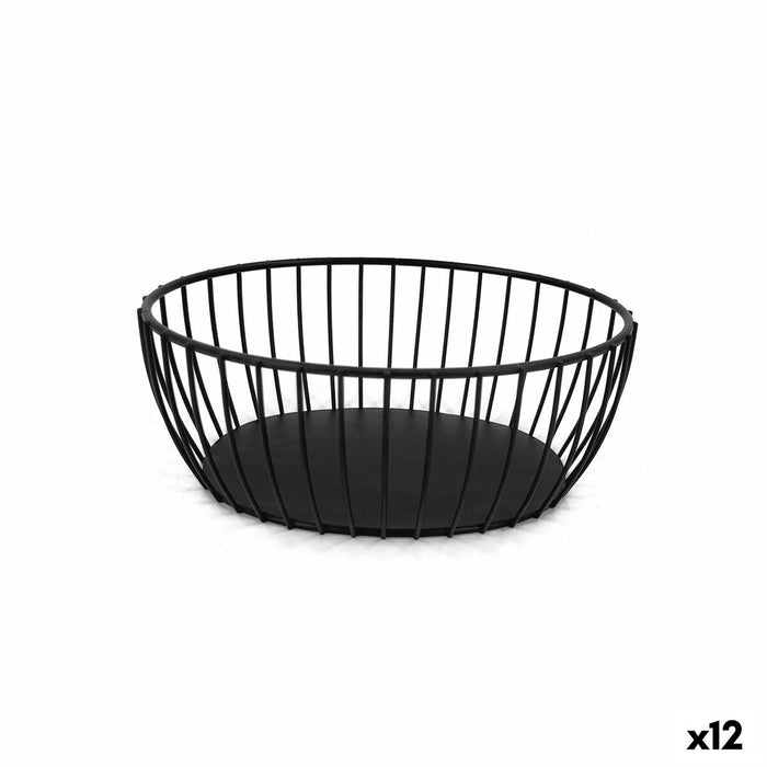 Panera My Bar Gourmet Negro Metal Ovalado 20 x 15 x 8 cm (12 Unidades)