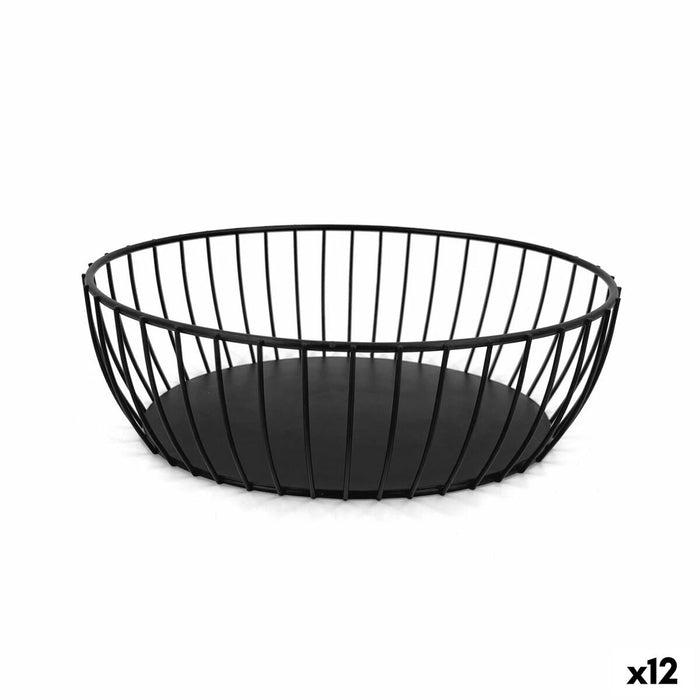 Panera My Bar Gourmet Negro Metal Ovalado 24 x 19 x 8 cm (12 Unidades)