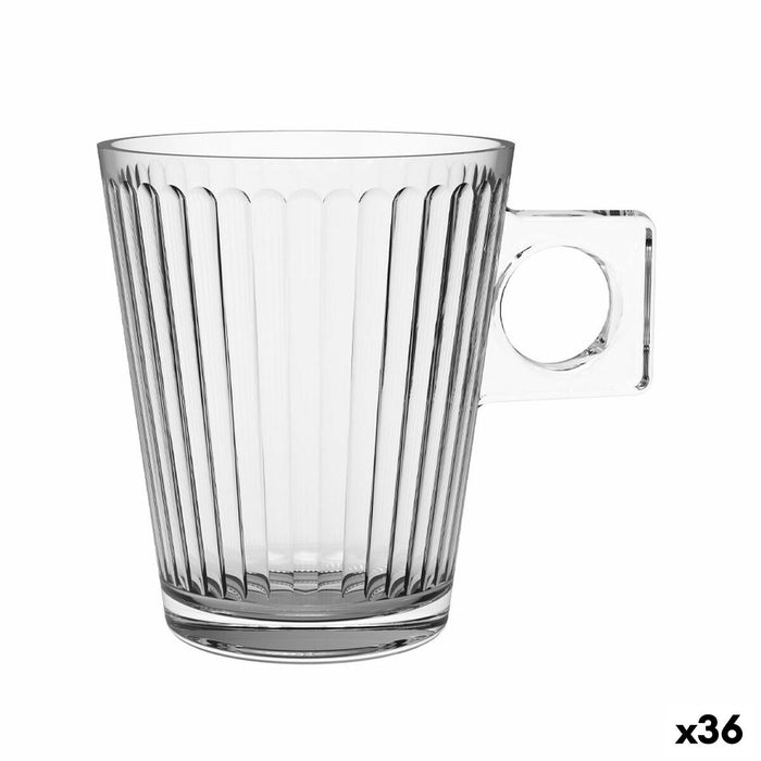 Set of Mugs La Mediterránea Lima lineal 2 Pieces (36 Units)