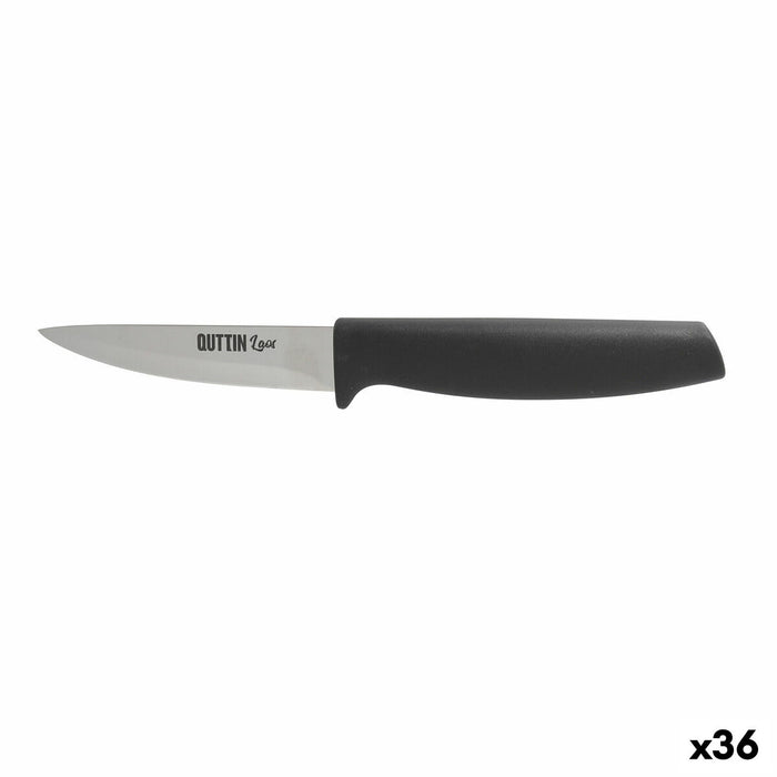 Peeler Knife Quttin Laos Black Silver Stainless steel 8,5 cm (36 Units)