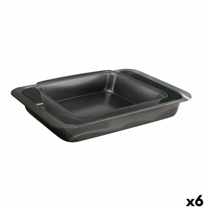 Bandeja para Horno Quttin Rectangular 34 x 24 cm 42 x 29 cm (2 Piezas) (6 Unidades)