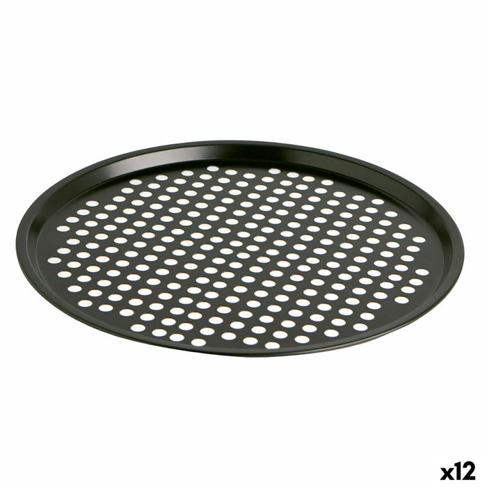 Moule à pizza Quid Sweet Grey Noir Métal 30 x 0,9 cm (12 Unités)