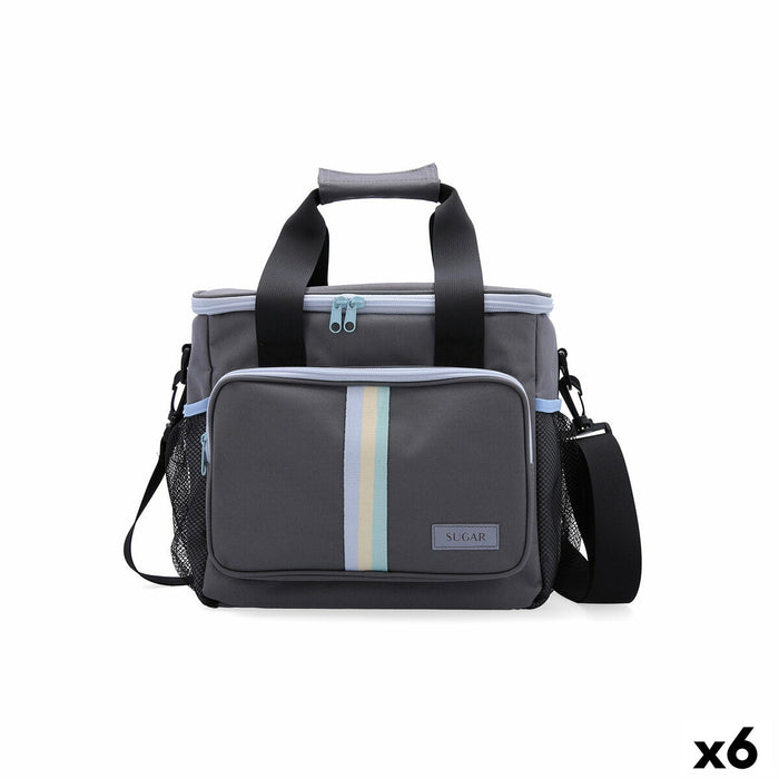 Bolsa Térmica Quid Sugar Gris 33 x 24 x 28 cm (6 Unidades)