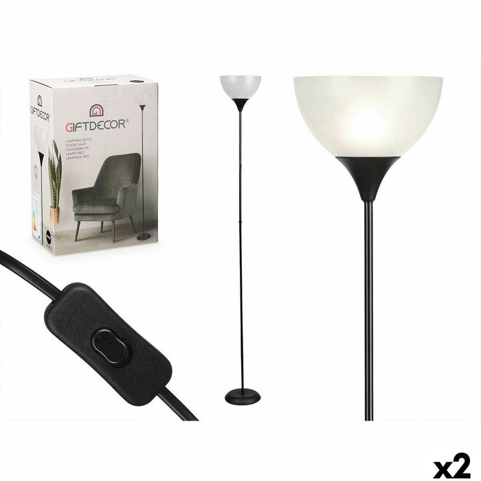 Lámpara de Pie Gift Decor CE13581-3(132) CE13581-3(132) Blanco Negro 60 W 220-240 V 22 x 185 x 22 cm (2 Unidades)