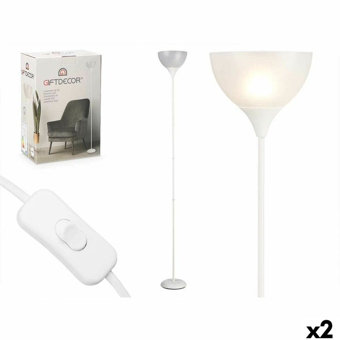 Lámpara de Pie Gift Decor CE13581-3(133) CE13581-3(133) Blanco 60 W 220-240 V 22 x 185 x 22 cm (2 Unidades)