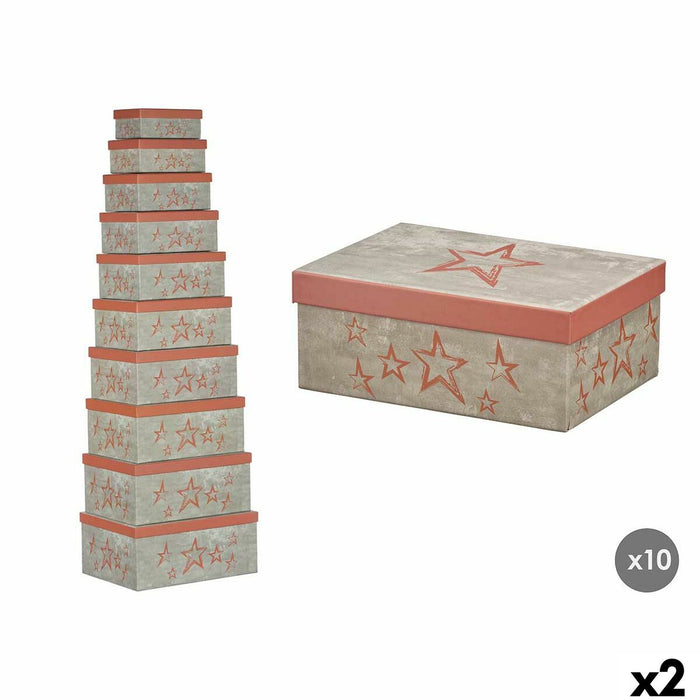 Caja Decorativa Pincello Teja Cartón (2 Unidades)