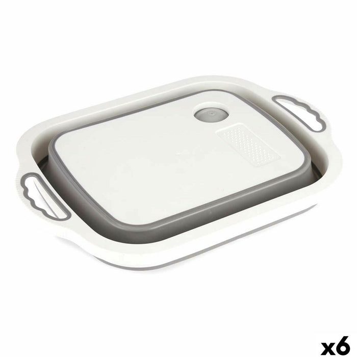 Cutting board Kinvara Z-017 White Grey 29,8 x 5 x 40 cm (6 Units)