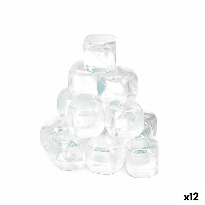 Cubes réfrigérants réutilisables Leknes Transparent Polyéthylène Eau distillée 6,5 x 16 x 6,5 cm 18 Pièces (12 Unités)