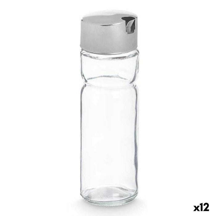 Aceitera Vivalto OCT-TW022 Transparente Plateado Metal Cristal Plástico 180 ml 4,6 x 15,7 x 4,6 cm (12 Unidades)