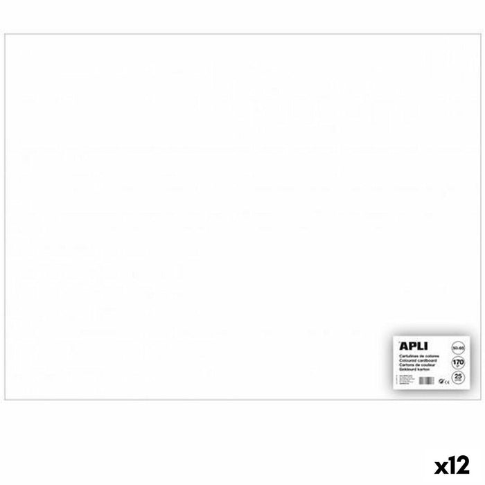 Cartulinas Apli Blanco 50 x 65 cm 25 Piezas (12 Unidades)