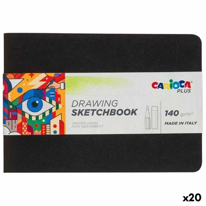 Bloc à dessin Carioca SKETCHBOOK Noir A5 20 Volets (20 Unités)