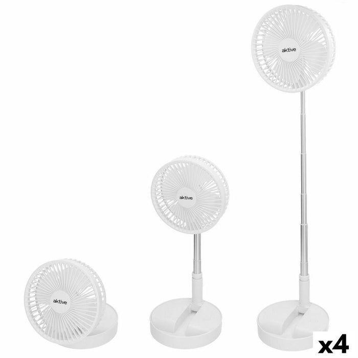 Ventilador Portátil Plegable Aktive Recargable (4 Unidades)