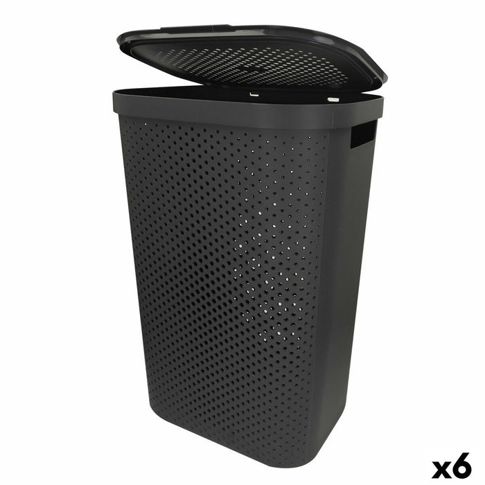 Cesto para la Ropa Sucia Curver INFINITY Gris Plástico 60 L 44 x 60 x 35 cm (6 Unidades)