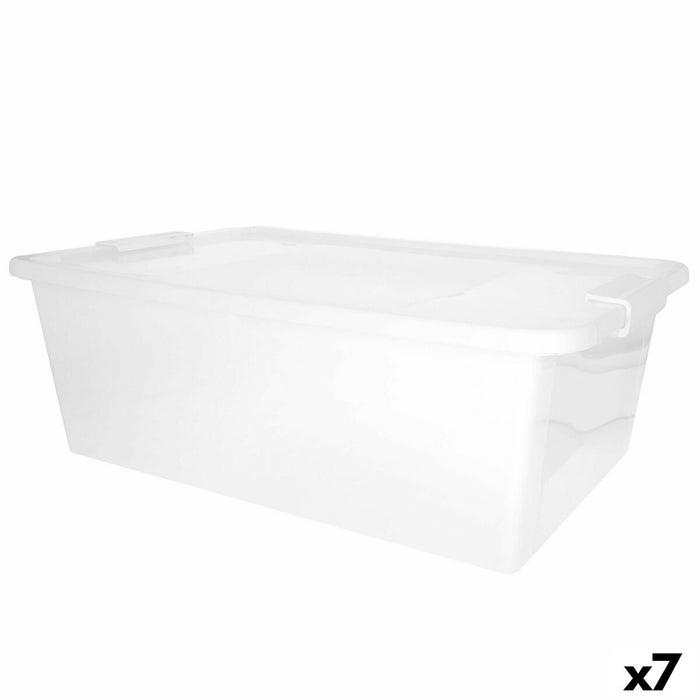 Boîte de rangement avec couvercle Curver Blanc Plastique 26 L 55 x 19 x 35 cm (7 Unités)