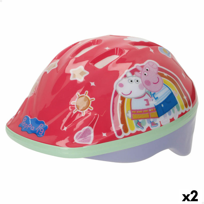 Casque de Cyclisme pour Enfants Peppa Pig Rouge 48-52 cm